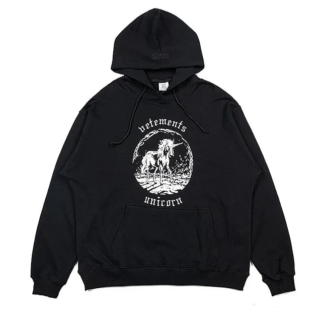 Vetements Unicorn Hoodie White Print