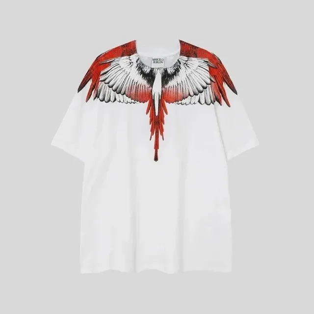 Marcelo Burlon Wings T-Shirt Red and Black Wings Print