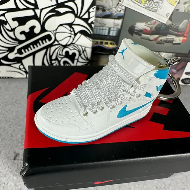 127. white and blue hook + box