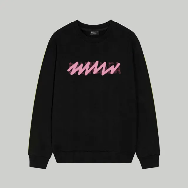 Balenciaga Crewneck Sweatshirt Pink Logo Print