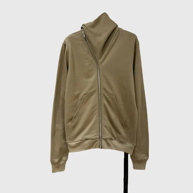 Rick Owens Zip-Up Hoodie Asymmetrical Collar