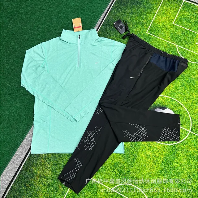 Nike Tech Fleece Set Mint and Black Grid Print