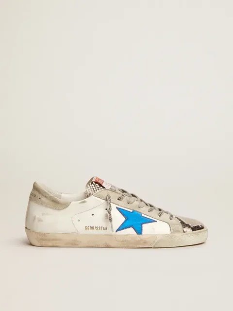 Golden Goose Superstar Distressed Snake Print