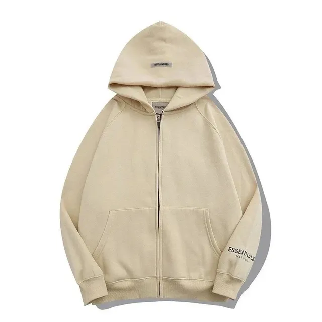 Fear of God Essentials Zip-Up Hoodie Essentials Logo