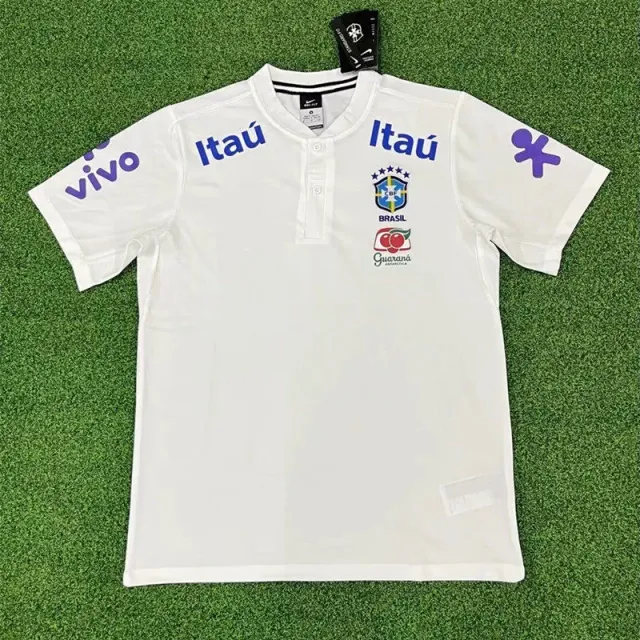 White Crew Neck Top with Logo