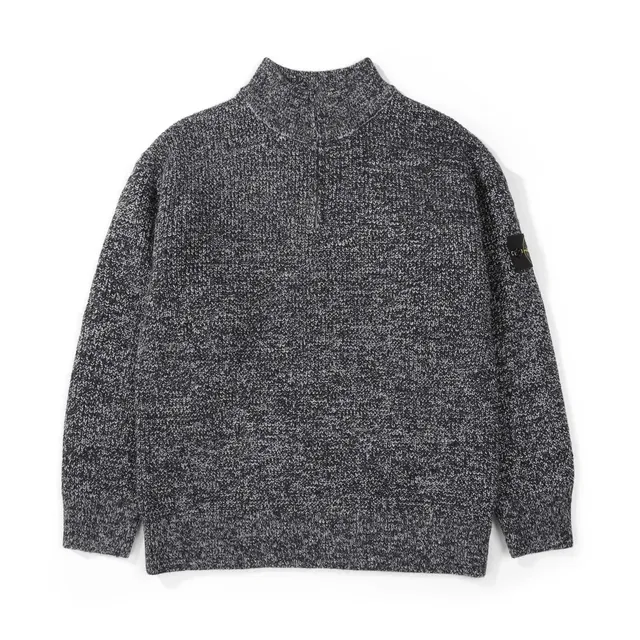 Stone Island Half-Zip Sweater Marled Grey