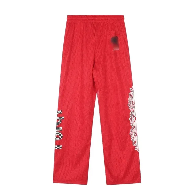 Chrome Hearts Mesh Track Pants Checkered Logo & Scroll Print