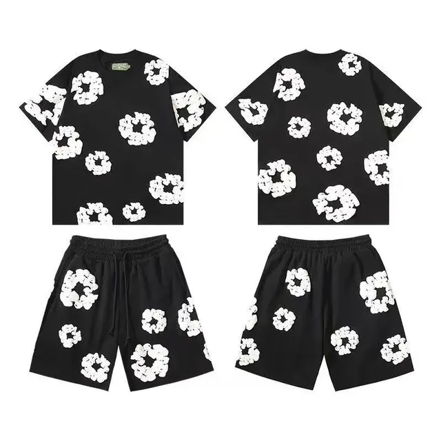 Balenciaga T-Shirt and Shorts Set Floral Print