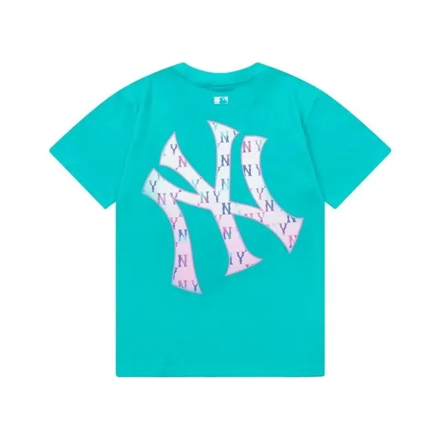 MLB NY Yankees Graphic Tee Pastel Logo Print
