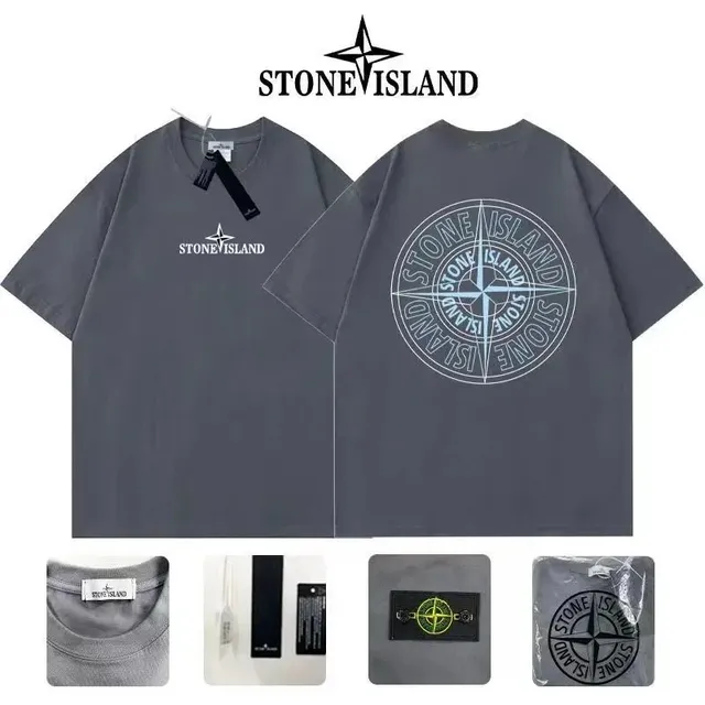Stone Island Compass Logo T-Shirt Reflective Print