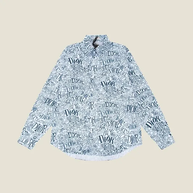 Logo Print Shirt All-Over Dior Script