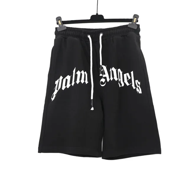 Palm Angels Logo Shorts Gothic Print