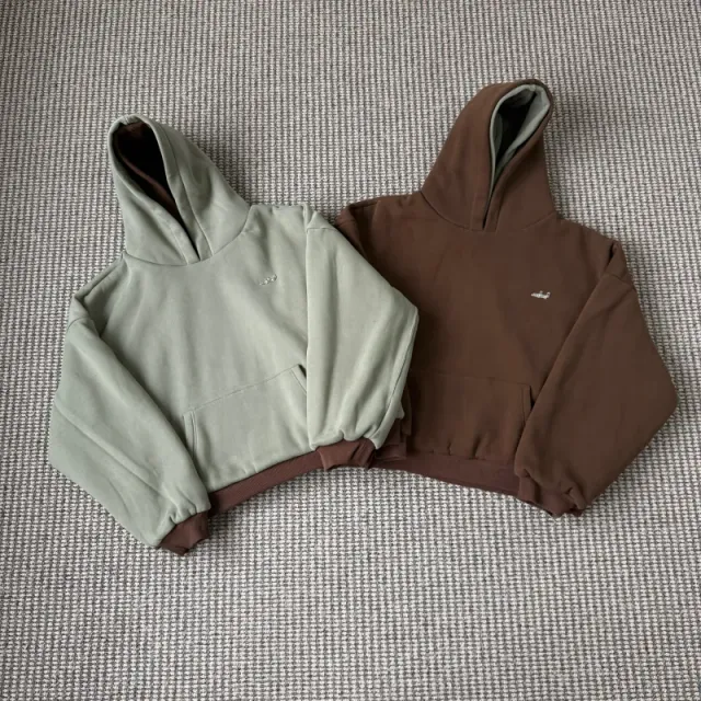 Fear of God Essentials Two-Tone Croptop Hoodie