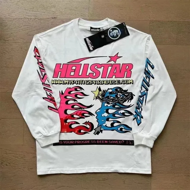 Hellstar Long Sleeve Tee Flame Dragon Graphic
