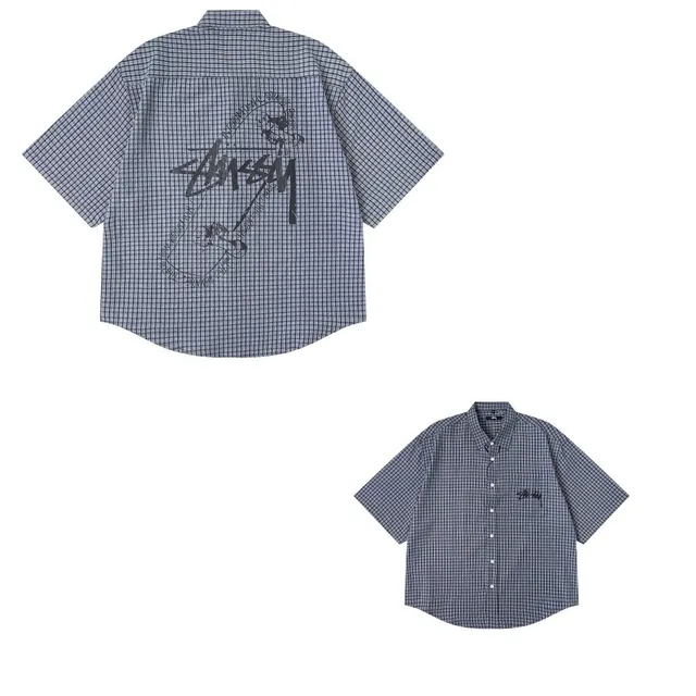 Stüssy Short-Sleeve Shirt Checkered Logo Print