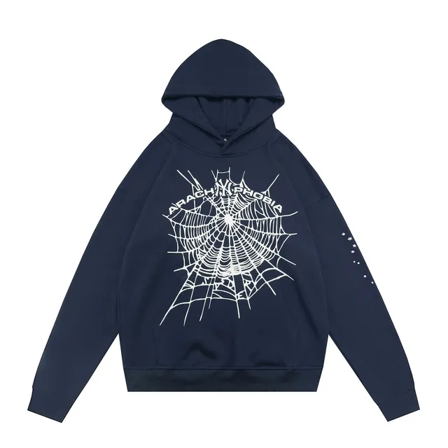 Arachnophobia Spiderweb Hoodie White Print