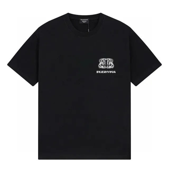 Balenciaga Logo T-Shirt Distressed BB
