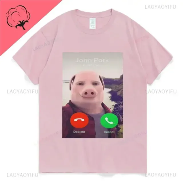 Graphic T-Shirt John Pork Call Screen Print