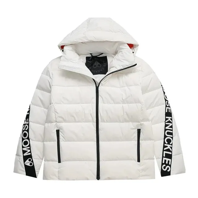 Moose Knuckles Puffer Jacket Logo Tape Sleeves