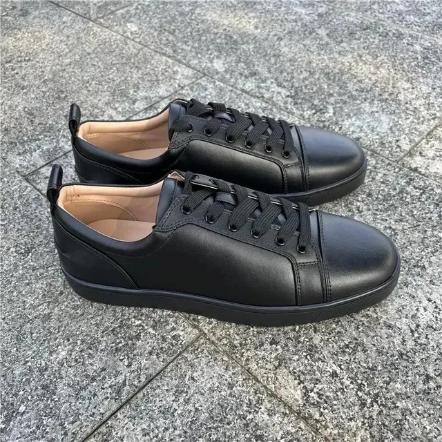 Christian Louboutin Louis Junior Black Leather