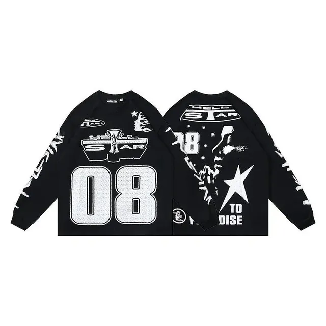 Hellstar Long Sleeve Tee 08 Graphic Print Black