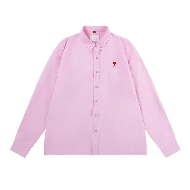 Amiri Button-Up Shirt Heart Embroidery