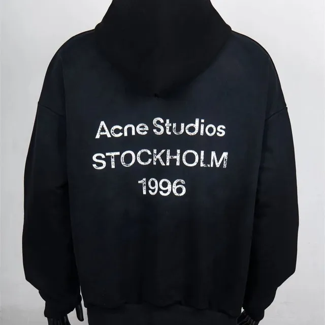 Acne Studios Hooded Sweatshirt Stockholm 1996 Print