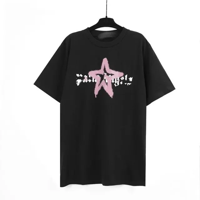 Palm Angels Graphic Tee Pink Star Logo