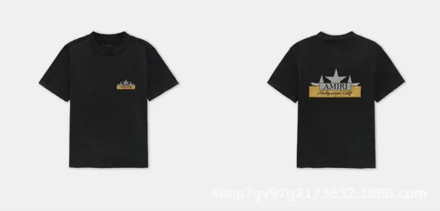 Amiri Graphic Tee Hollywood Calif Logo