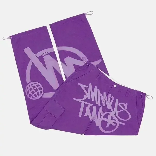 Minus Two Cargo Shorts Globe Logo Print