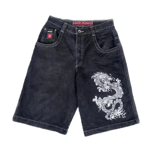 JNCO Denim Shorts Dragon Embroidery