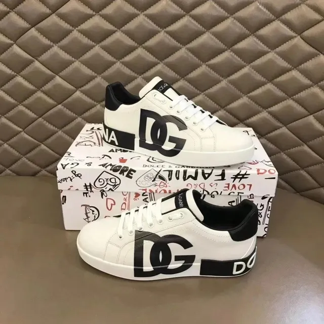 Dolce & Gabbana DG Logo Sneaker White Black Logo