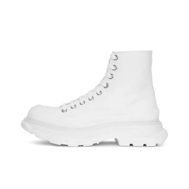 Alexander McQueen Combat Boot All White