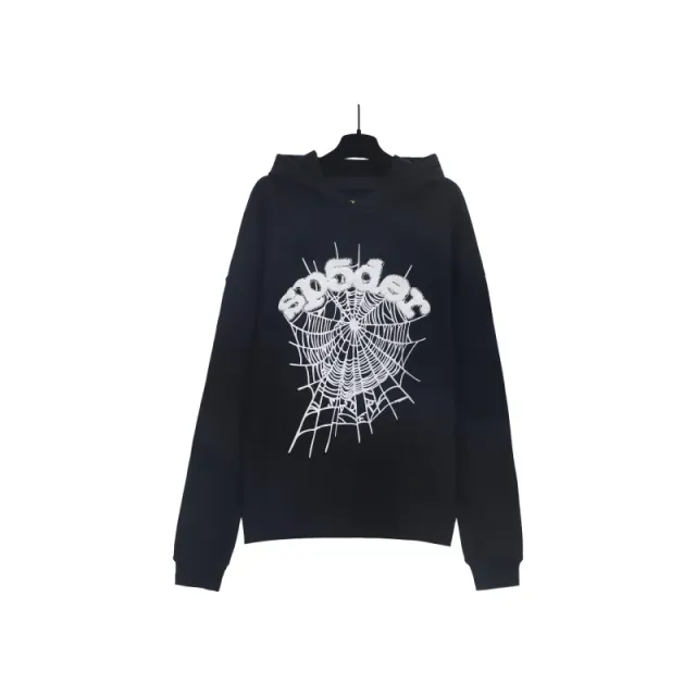 Sp5der Spider Web Hoodie White Spider Web Logo