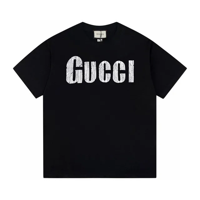 Gucci Logo T-Shirt Wood Grain Print
