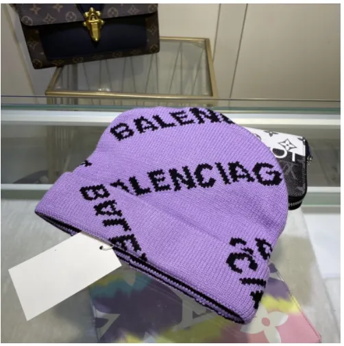 Balenciaga Knit Beanie Logo Intarsia