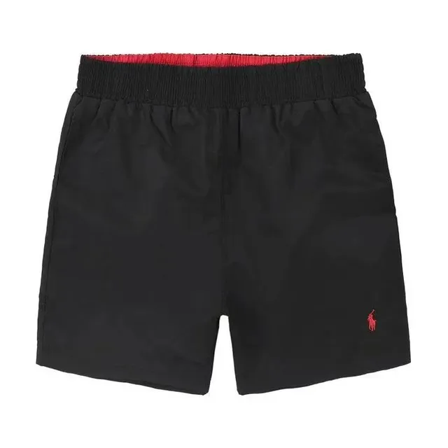 Polo Ralph Lauren Polo Swim Shorts Black with Red Waistband