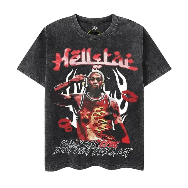 Hellstar Graphic Tee Flame Jersey Print