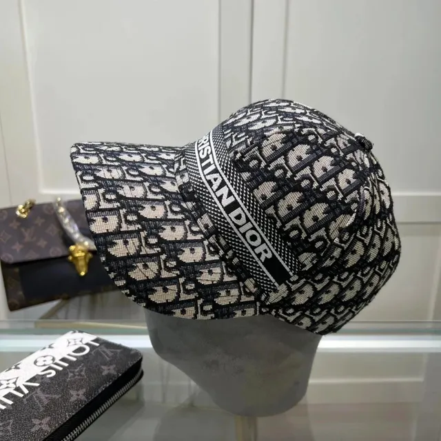 Dior Baseball Cap Oblique Logo Print
