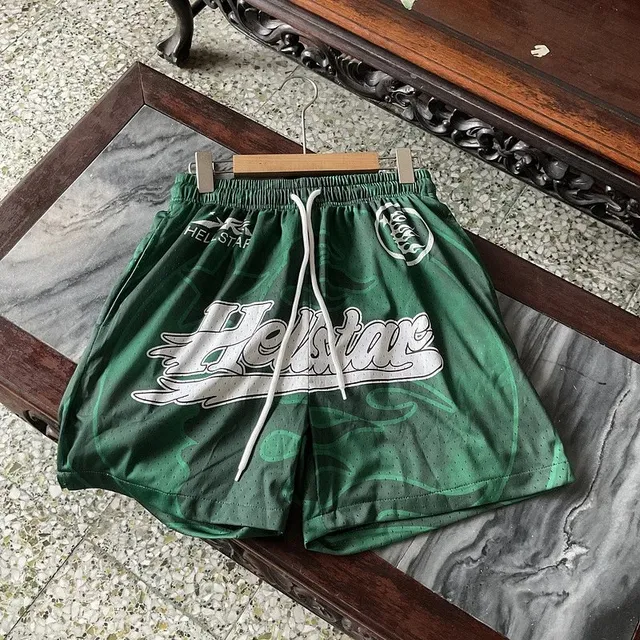 Hellstar Mesh Shorts Logo Print