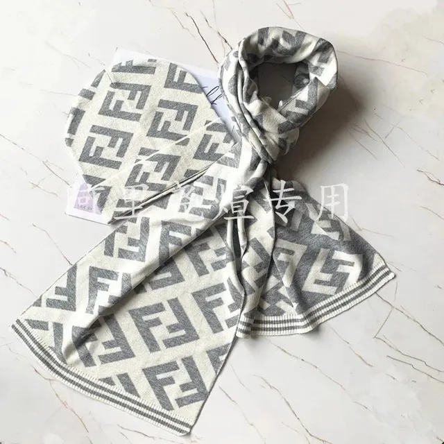 Fendi FF Logo Scarf Monogram Knit