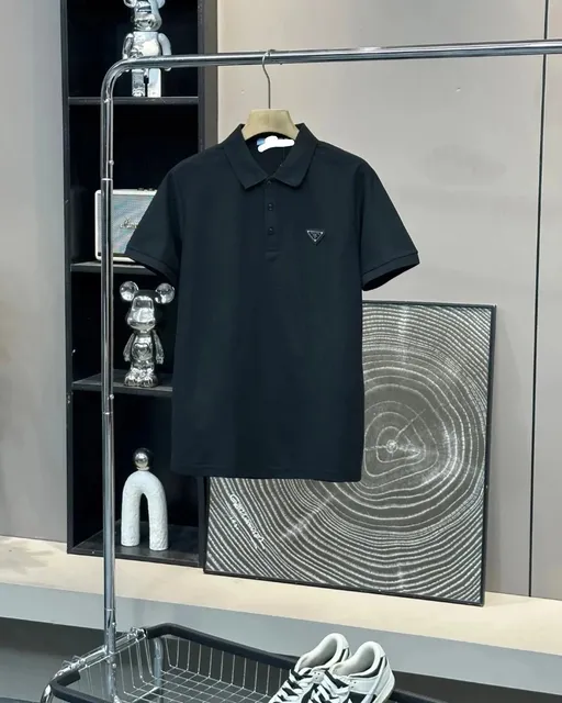 Prada Polo Shirt Triangle Logo