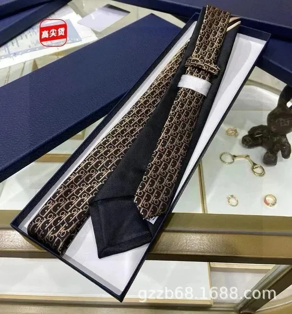 Dior Necktie Oblique Logo Print