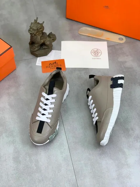 Hermès Sneaker Beige Leather with Rope Detail
