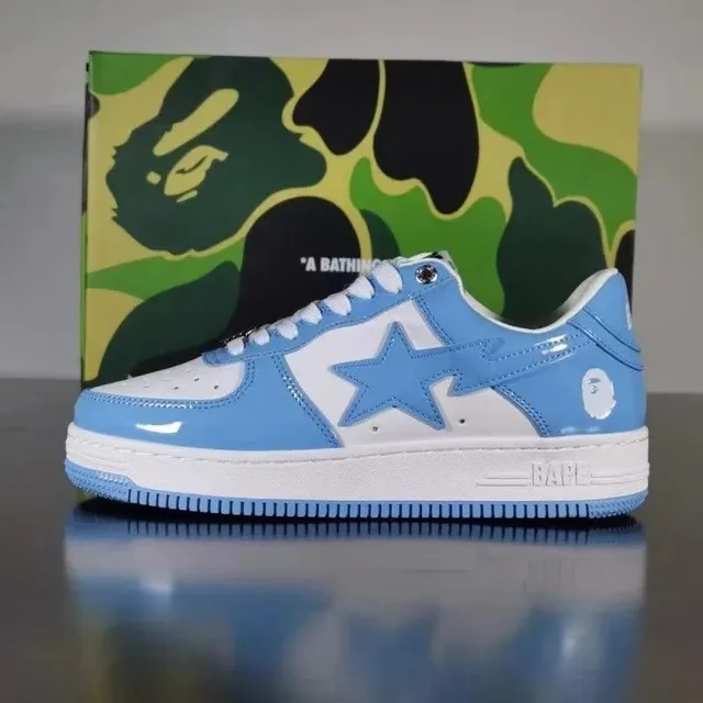BAPE Shark Low Light Blue/White