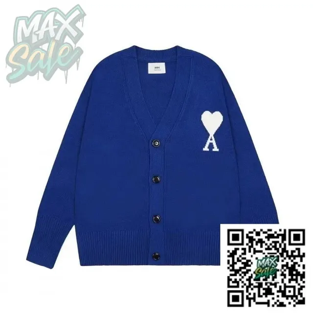 AMI Paris Cardigan Heart Logo