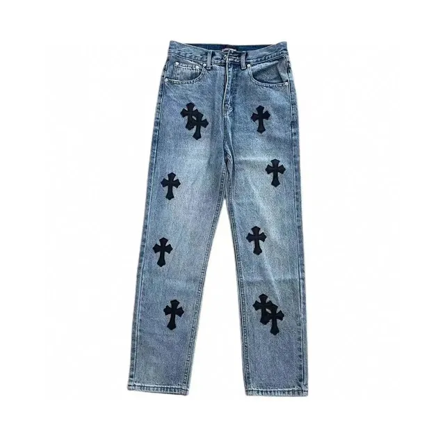 Chrome Hearts Jeans Cross Patch