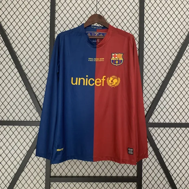 08-09 barcelona home long sleeves