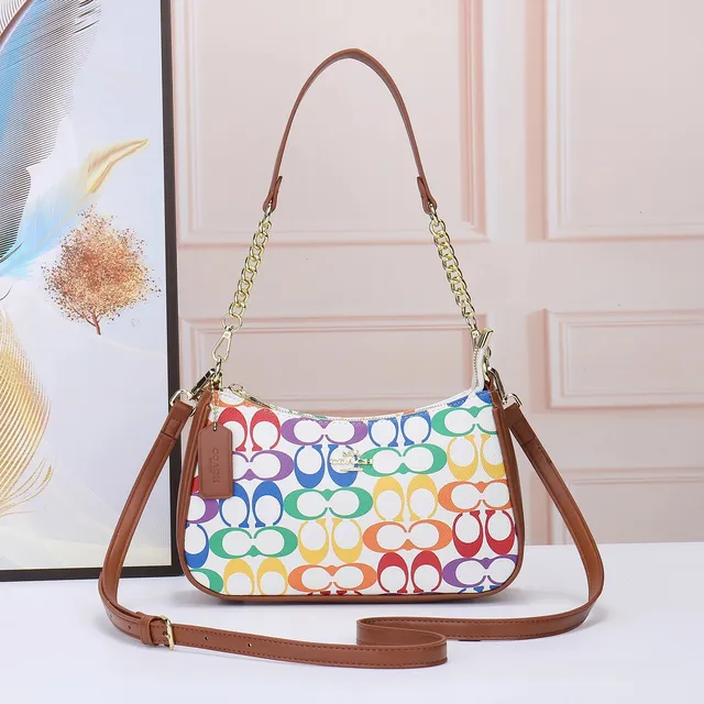 Gucci GG Marmont Mini Rainbow Logo Print