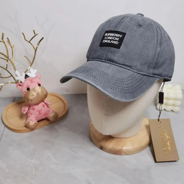 Burberry Baseball Cap Washed Denim with Logo Patch